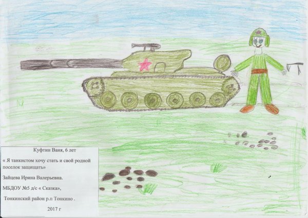 Конкурс рисунков моя профессия танкист