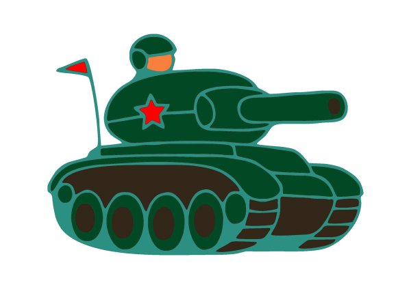 Трафарет танка для рисования для детей