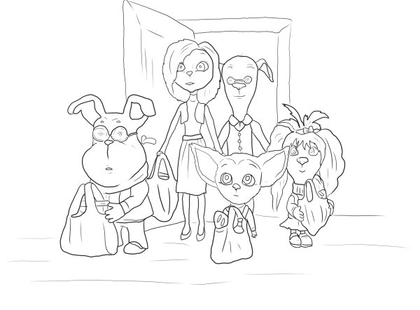 Раскраска Барбоскины вся семья