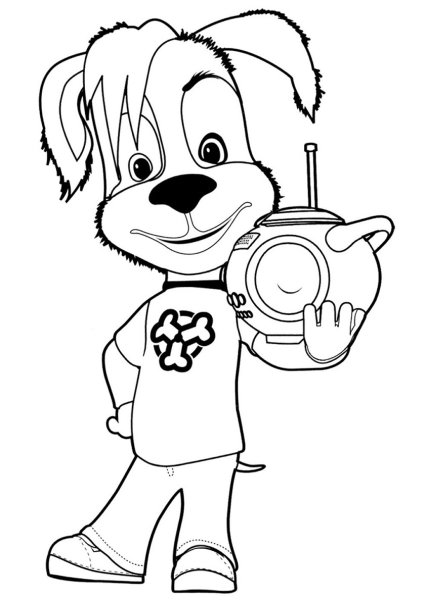 Дружок Барбоскин с магнитофоном