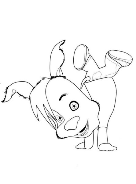 Раскраска дружок Барбоскин