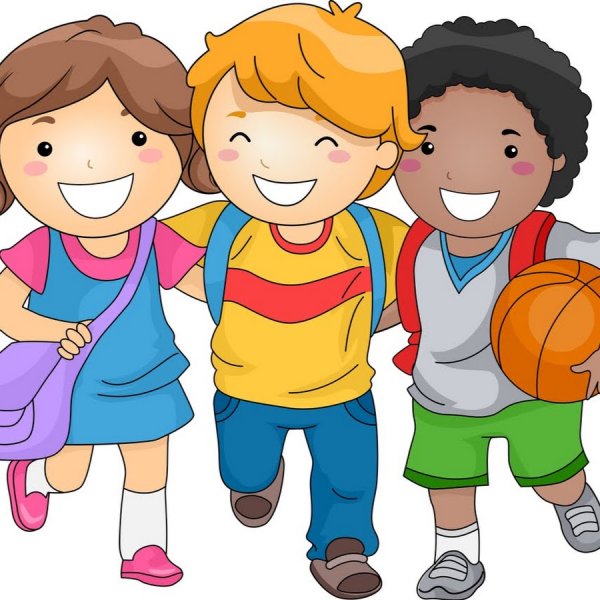 Дети мультяшные дружат