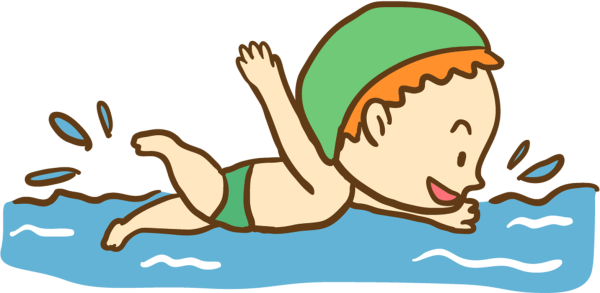 Иллюстрация дети плавание
