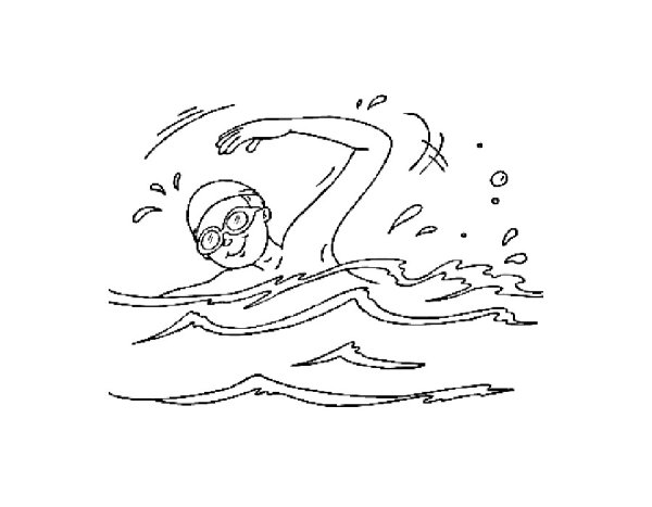 Плавание раскраска для детей