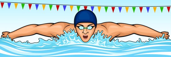 Мальчик плывет