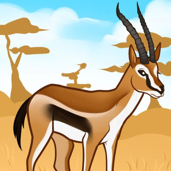 Антилопа рисунок