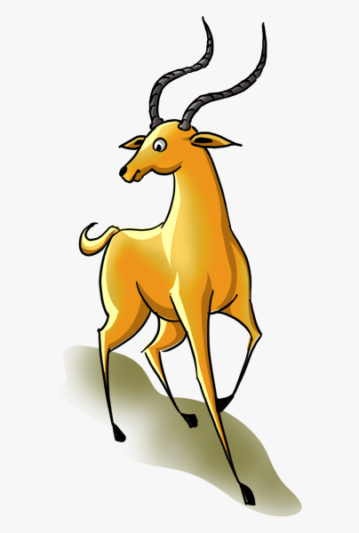 Антилопа раскраска