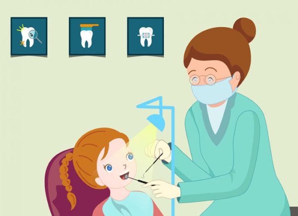 На приеме у стоматолога рисунок