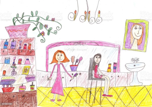 Парикмахер детский рисунок