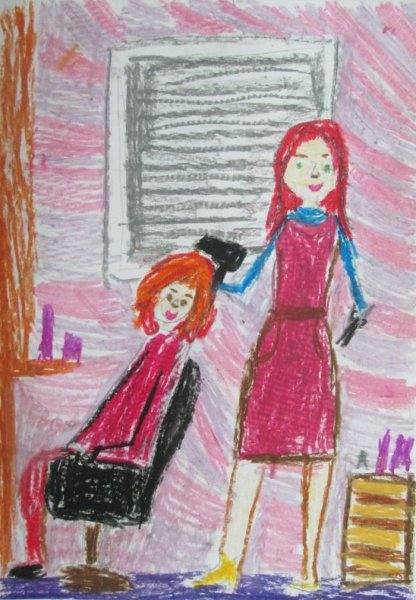 Парикмахер рисунок для детей