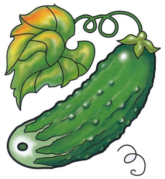 Огурец мультяшный