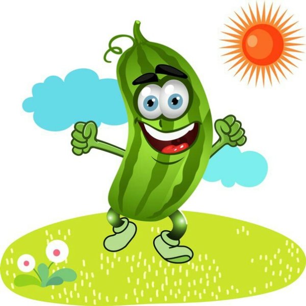 Огурец мультяшный