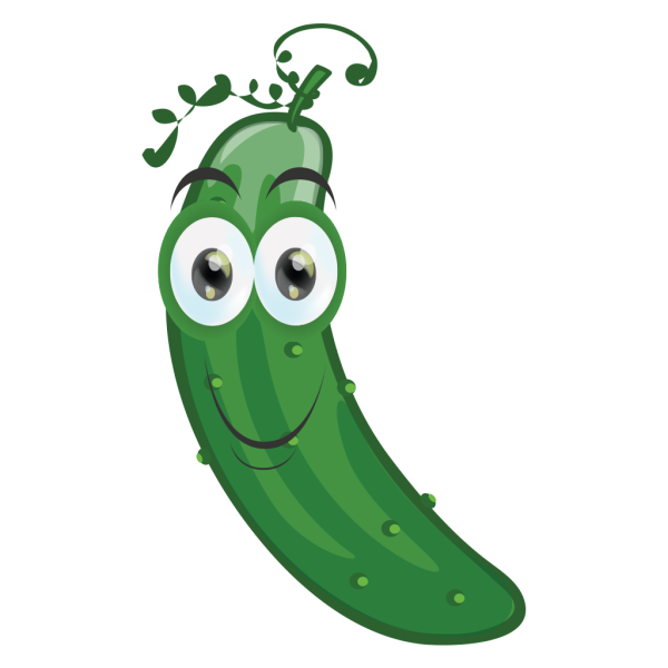 Огурец мультяшный