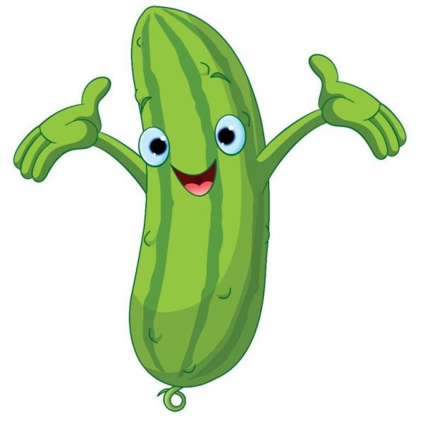 Огурец с глазками для детей