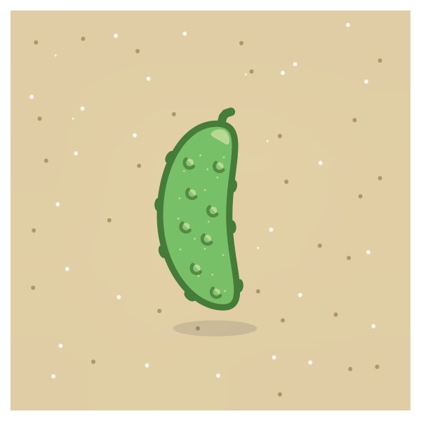 Огурец мультяшный
