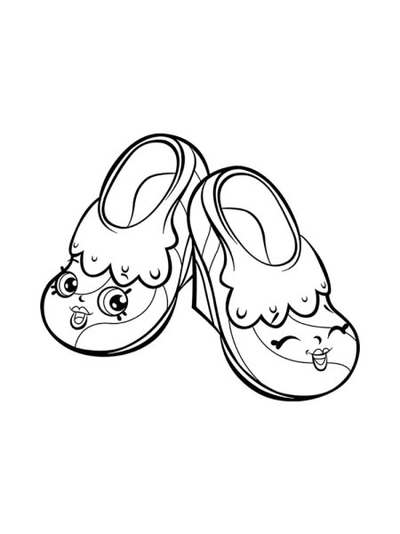 Туфли раскраска для детей