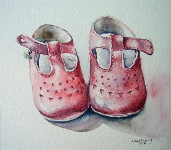 Сапожки акварелью