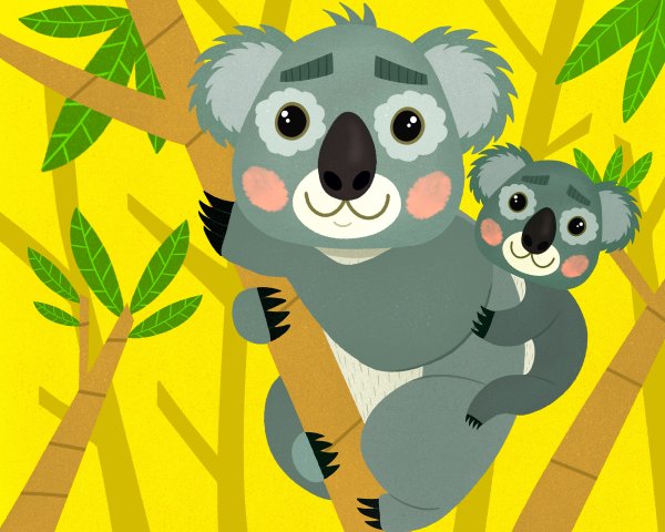 Коала с ребенком