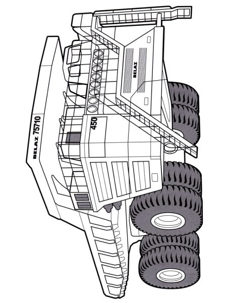 БЕЛАЗ-75710 самосвал раскраска