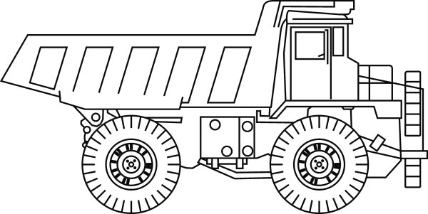 Карьерный самосвал раскраска