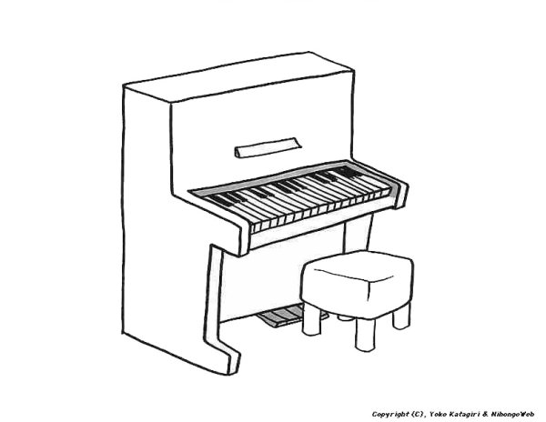 Фортепиано карандашом