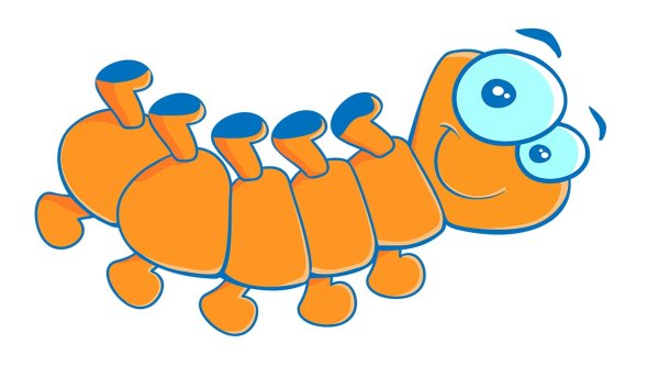 Гусеница с ножками