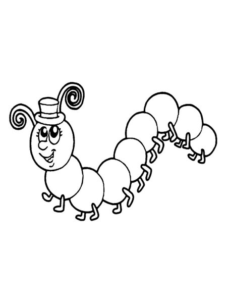 Сороконожка раскраска