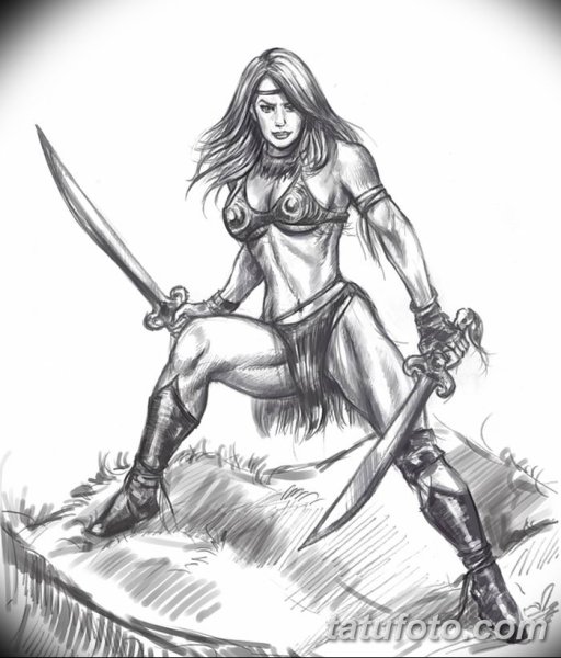 Эскизы амазонки