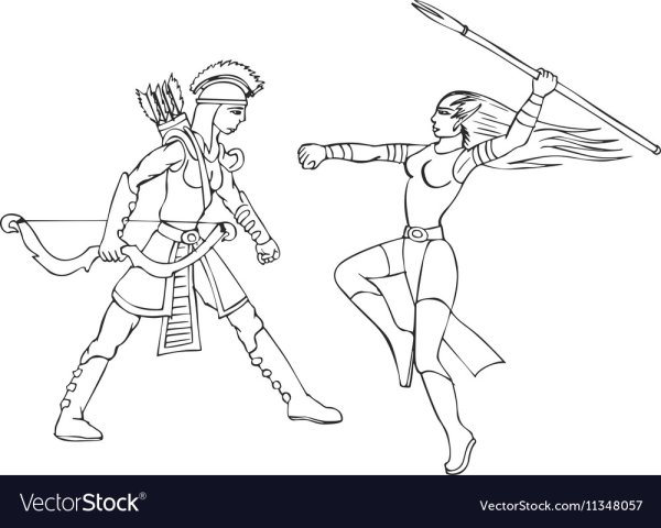 Амазонки рисунки карандашом