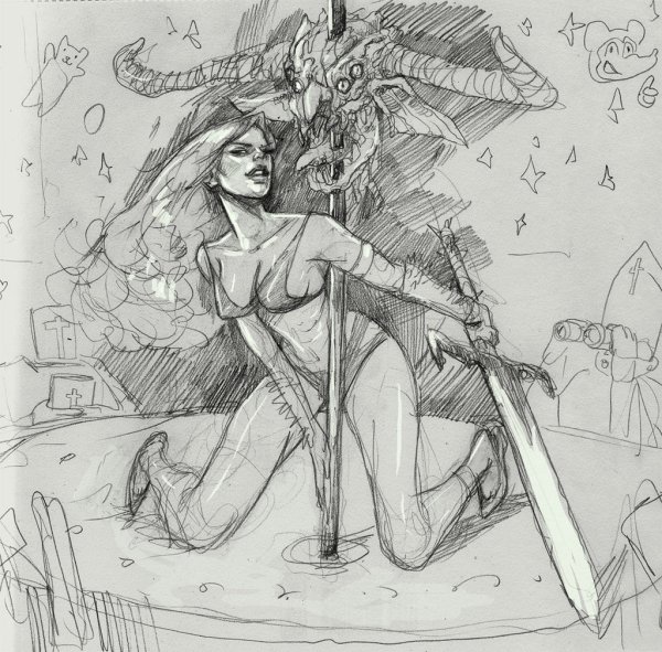 Тату Амазонка эскиз