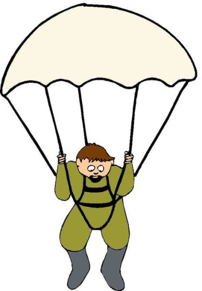 Парашютист раскраска для детей
