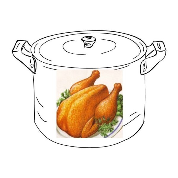 Кастрюля с супом для детей