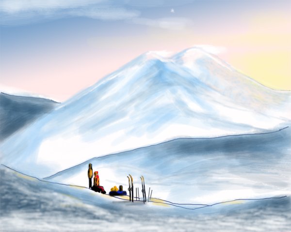 Горы Эльбрус мультяшный