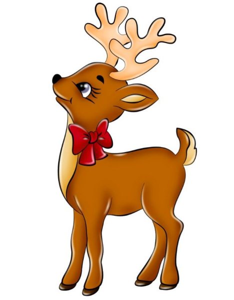 Олень мультяшный
