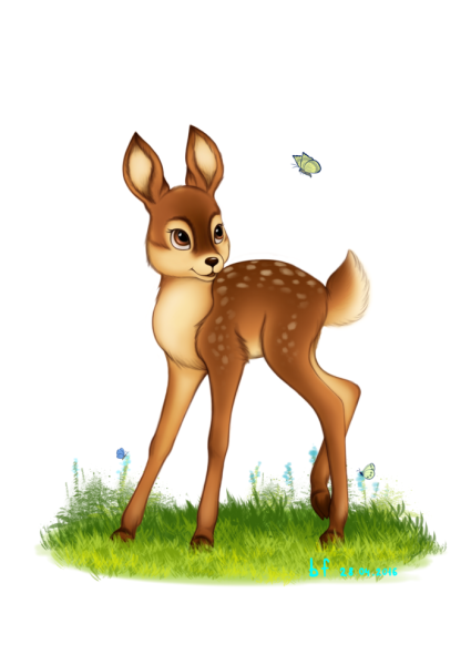 Олененок мультяшный