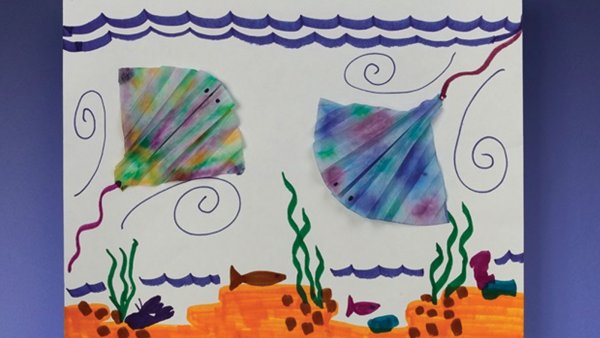 Электрический Скат раскраска