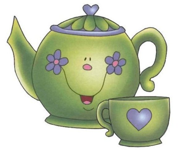 Рисование чашки и чайника для детей