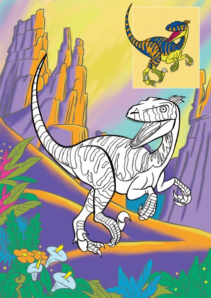 Раскраски динозавры Велоцираптор