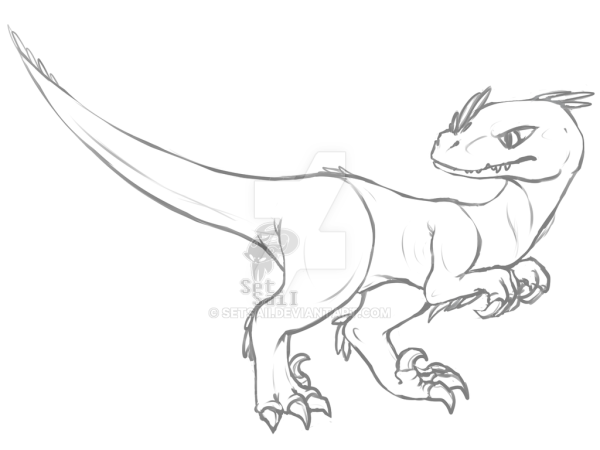 Раптор для срисовки