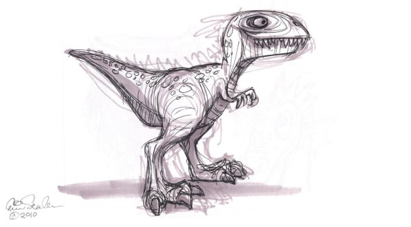 Динозавр рисовка