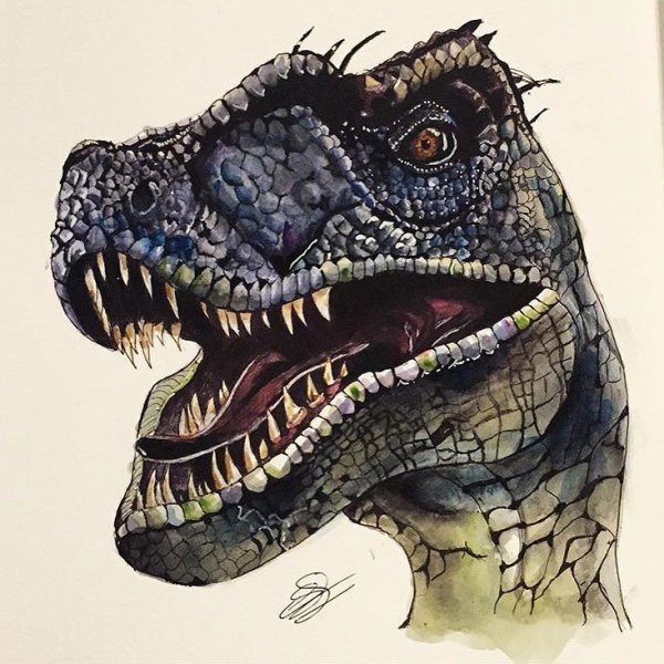 Динозавр цветной реалистичностью