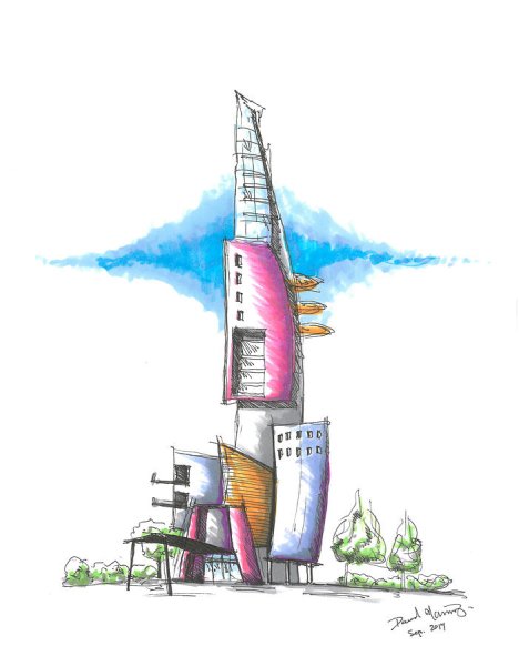 Детские рисунки небоскребов