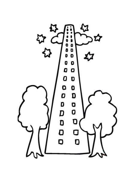 Небоскребы раскраска для детей