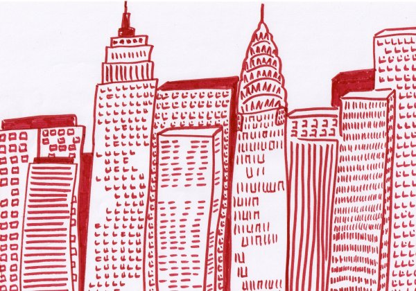 Небоскреб рисунок детский