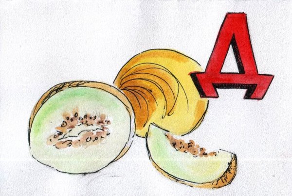Картинка для азбуки дыня