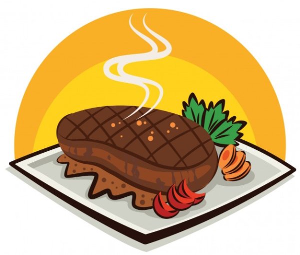 Стейк мультяшный