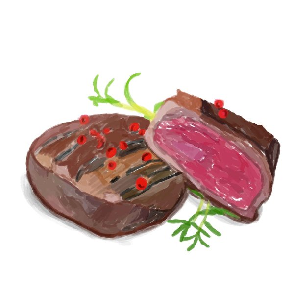 Мясо нарисованное