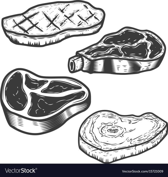 Стилизованное изображение мяса