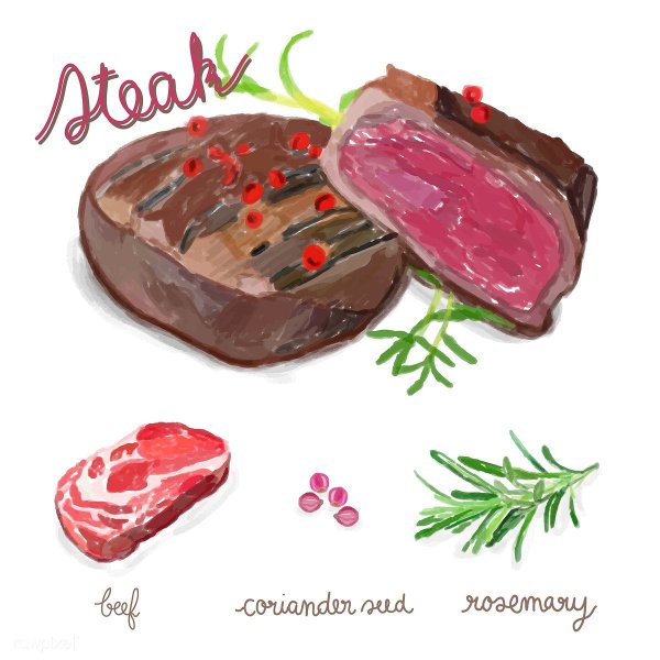 Стейк мультяшный