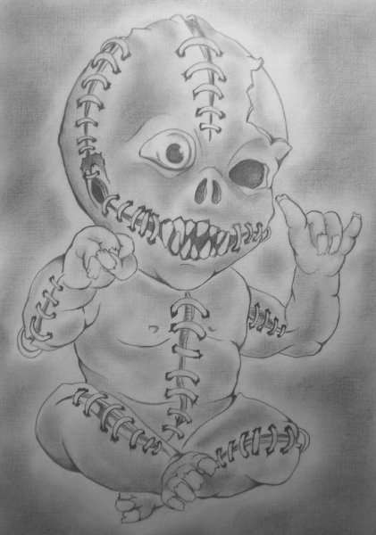 Дорисовал детские рисунки